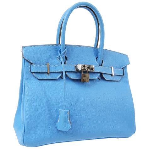 light blue hermes birkin 25 silver